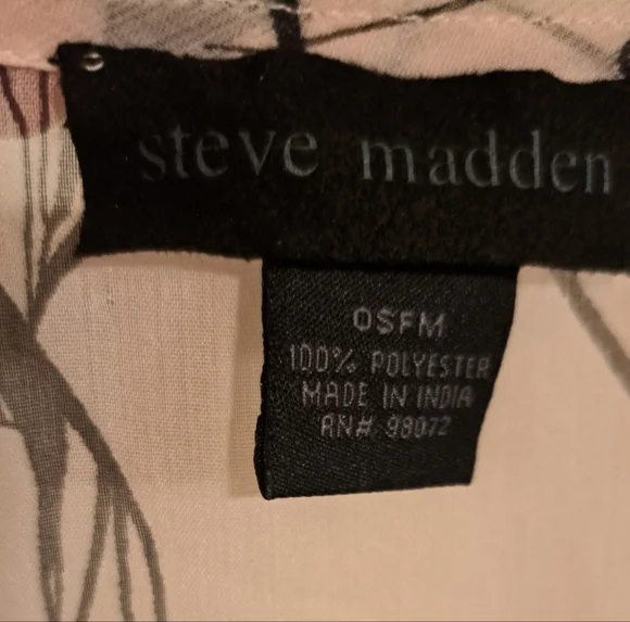 Steve Madden Light Pink Floral Tie-Front Kimono OSFM - Picture 4 of 6